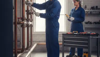 Hartford, CT plumber repairing pipes for a home plumbing service call