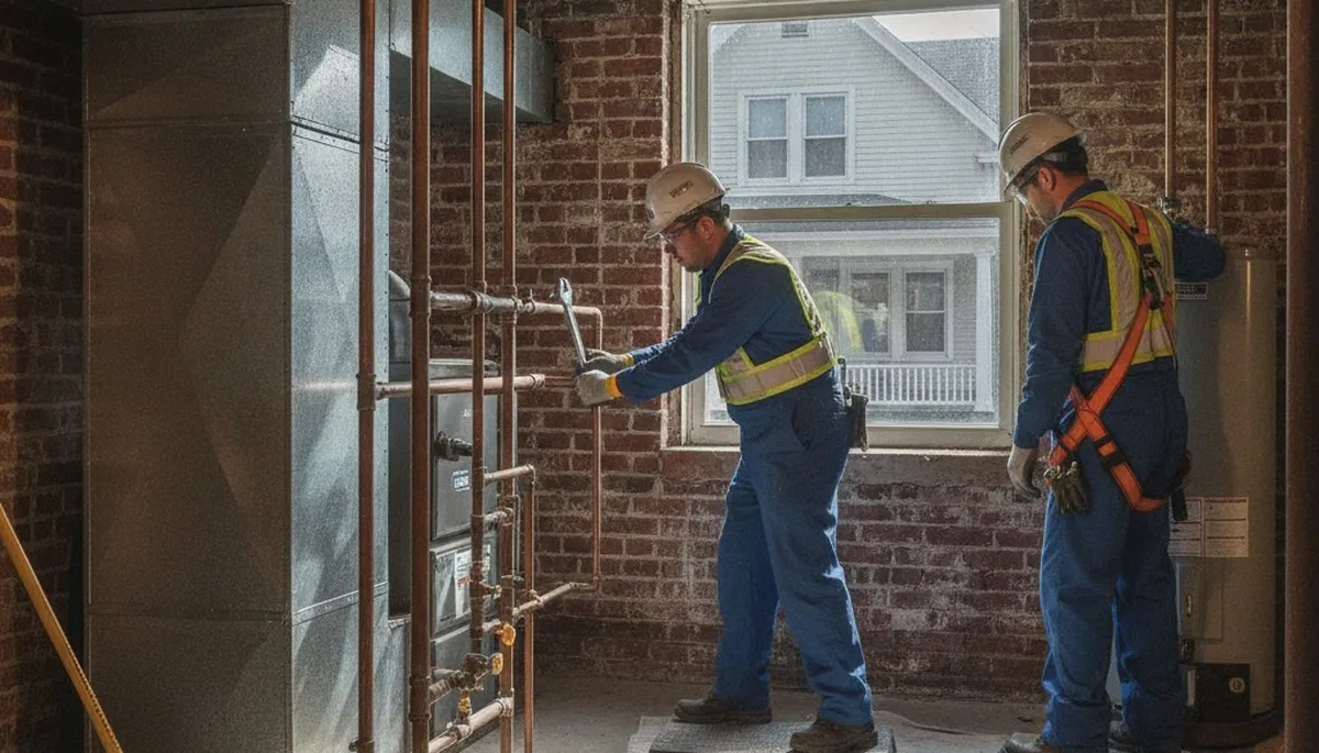 Hartford, CT plumber repairing a plumbing issue for local residential service