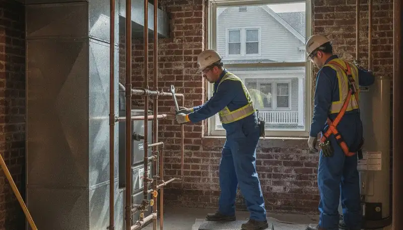 Hartford, CT plumber repairing a plumbing issue for local residential service