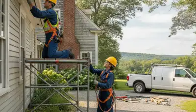 Hartford, CT plumber repairing plumbing issue for local residential service call