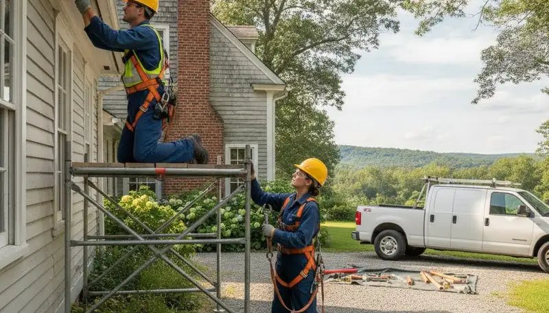 Hartford, CT plumber repairing plumbing issue for local residential service call
