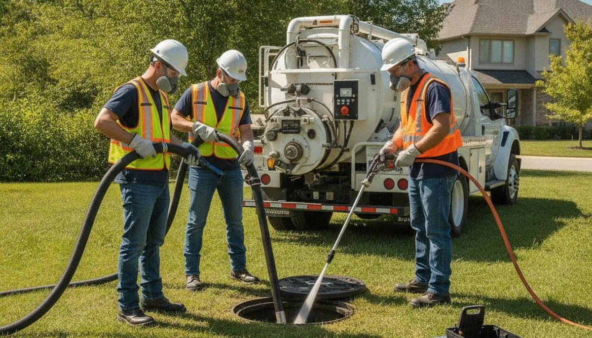 Hartford, CT plumbers providing septic tank cleaning for local homes