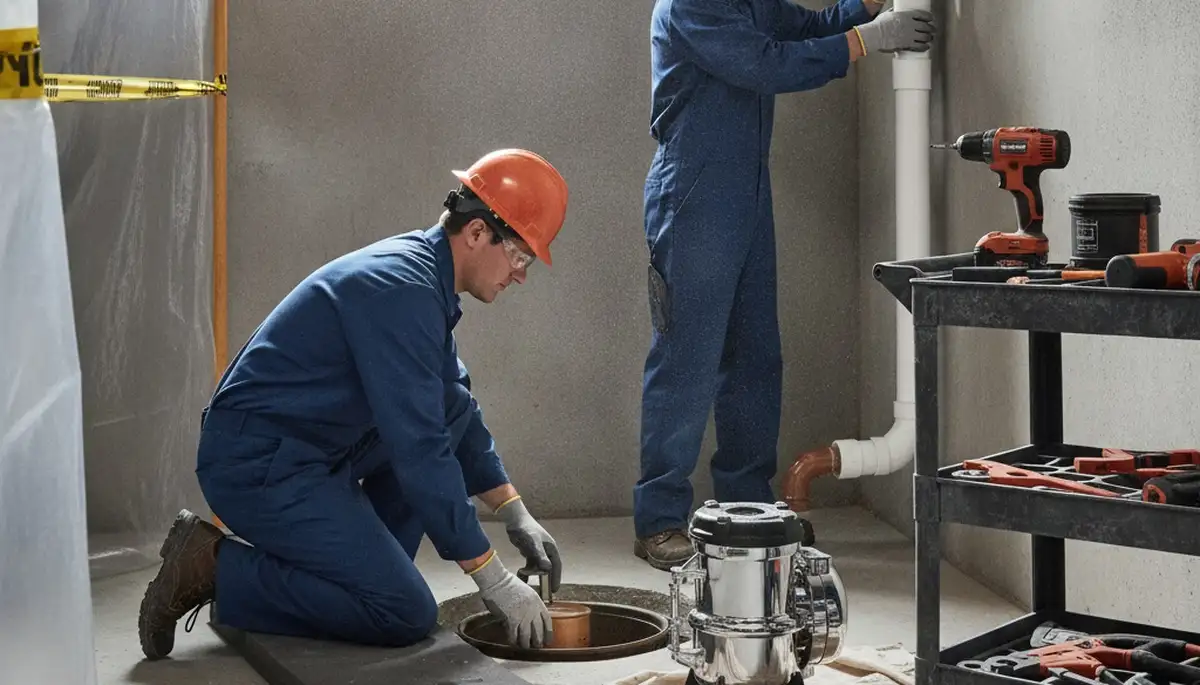 Sump pump installation service for Hartford, CT homes to help prevent basement flooding