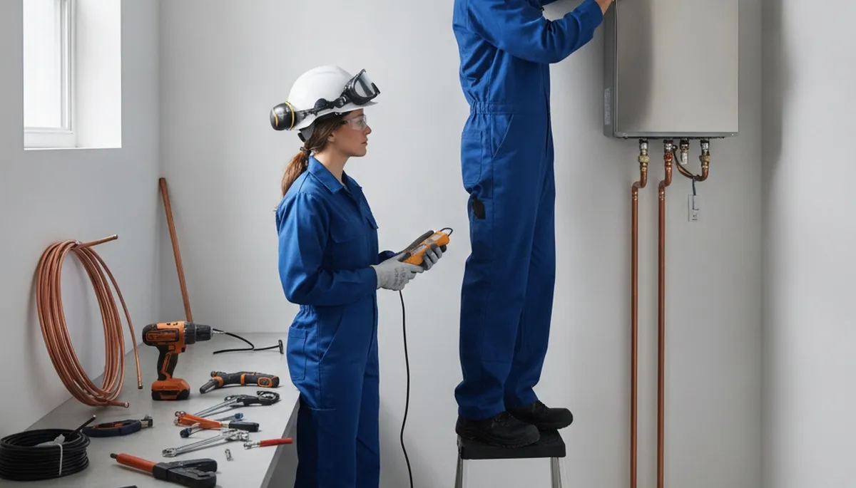 Tankless water heater installation and service in Hartford, CT by On Call Plumbers