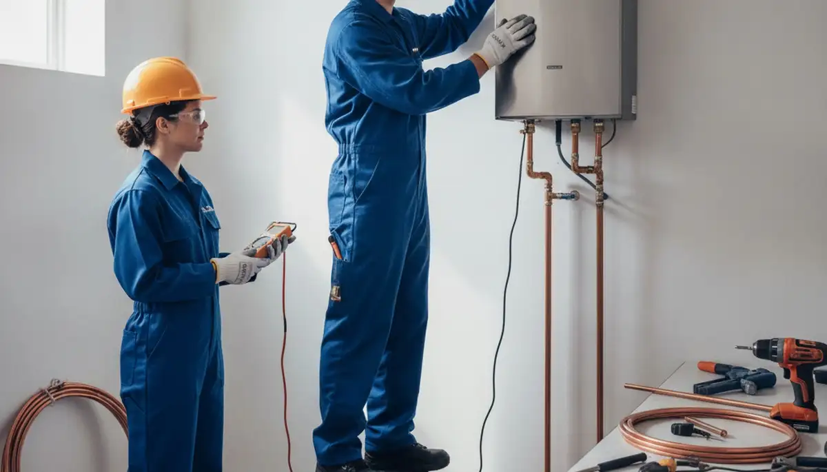 Tankless water heater service by Hartford, CT plumbers for on-demand hot water installation and repair